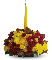 Harvest Happiness Centerpiece from Scott's House of Flowers in Lawton, OK